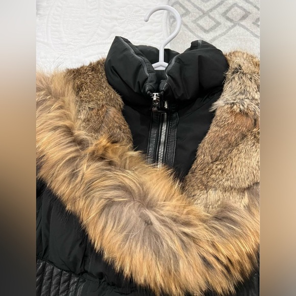 RUDSAK jacket with leather sleeves and fur - Xs - Picture 2 of 7